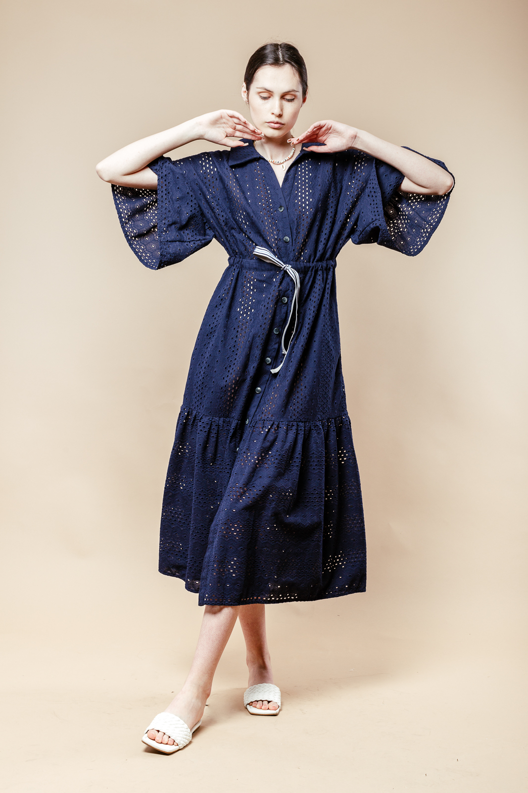 Платье из органического хлопка с вышивкой Сузанна